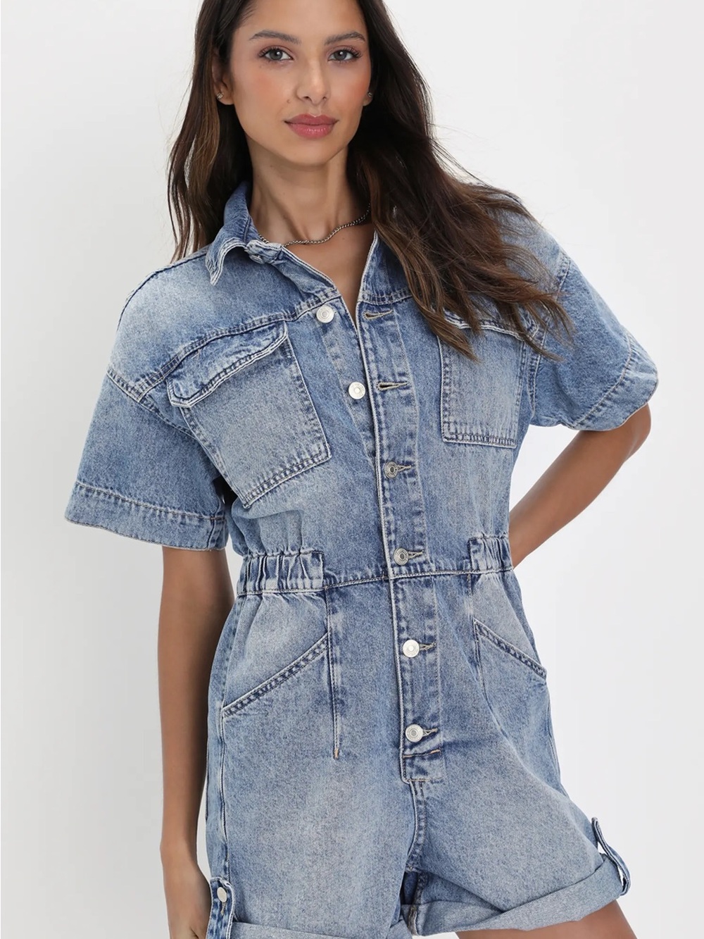 Free People Marci Cuffed Shortall